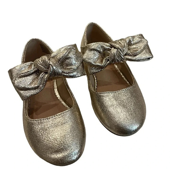 Nordstrom Toddler Gold Glitter Flats in size 8c - Picture 1 of 13
